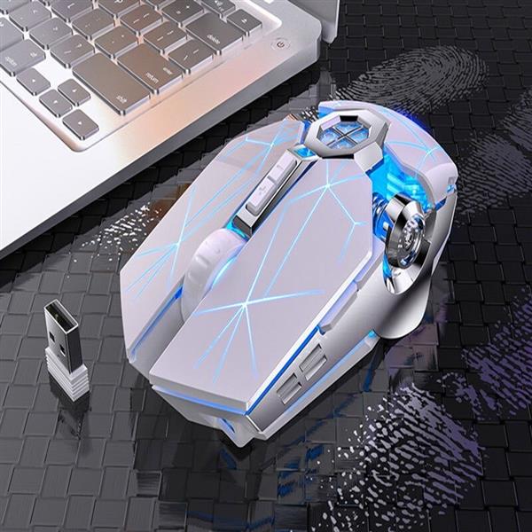 Grote foto elementkey dml3 draadloze usb 2.4ghz gaming muis met 7 kleuren verlichting stille optische ergonomi computers en software overige computers en software