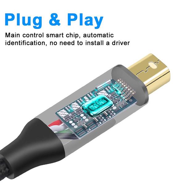 Grote foto drphone dnc2 usb c type c naar mini displayport gevlochten kabel 4k 60hz converter adapter 1.8m telecommunicatie opladers en autoladers