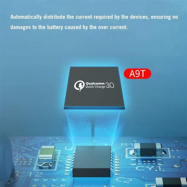 Grote foto drphone wlx intelligent qc 3.0 2.4a pd 3.0 multi poort usb snellader 40w met lcd scherm snel opl telecommunicatie opladers en autoladers