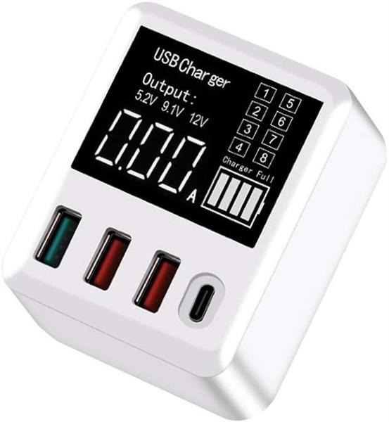 Grote foto drphone wlx intelligent qc 3.0 2.4a pd 3.0 multi poort usb snellader 40w met lcd scherm snel opl telecommunicatie opladers en autoladers