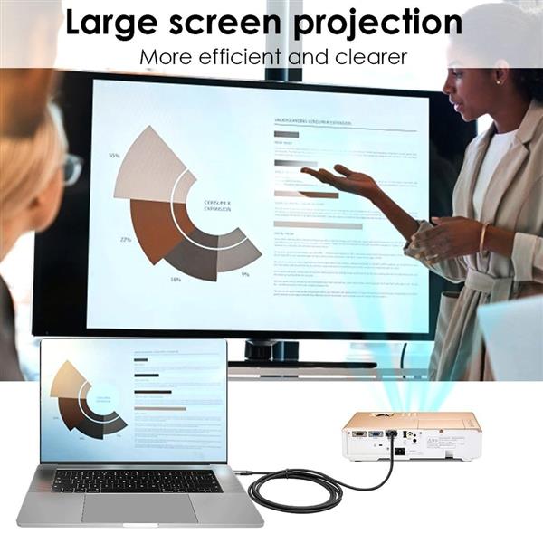 Grote foto drphone md c2 usb c naar mini displayport kabel adapter 4k uhd hdcp 3d 1.8 meter zwart telecommunicatie opladers en autoladers