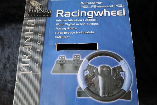 Grote foto racingwheel playstation 1 playstation 2 pirhana xtreme boxed spelcomputers games overige merken