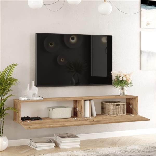 Grote foto en.casa tv meubel lapinlahti 180x31 5x29 5cm houtkleurig huis en inrichting overige