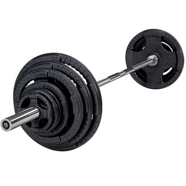 Grote foto body solid 140 kg set olympische gewichten met stang sport en fitness fitness