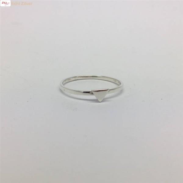 Grote foto zilveren smalle triangel driehoek ring sieraden tassen en uiterlijk ringen voor haar