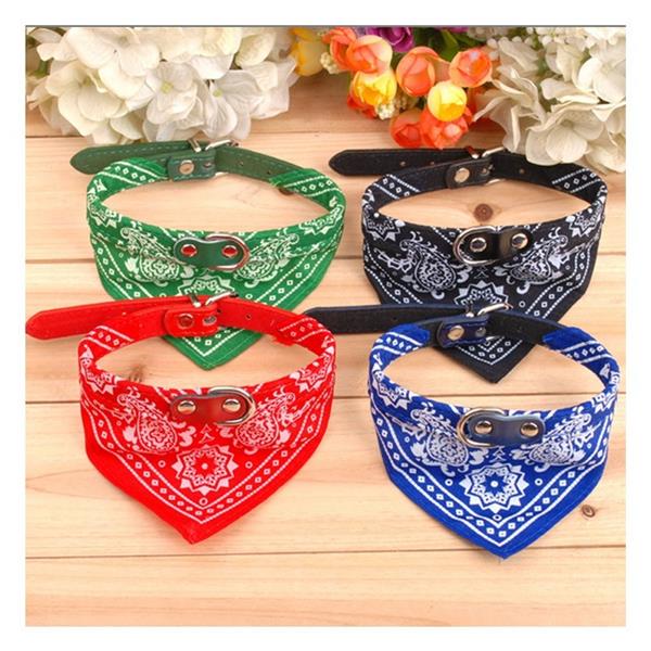 Grote foto hond honden en kat katten halsband bandana leer s m l xl 4 kleuren dieren en toebehoren toebehoren