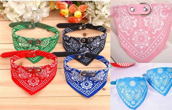 Grote foto hond honden en kat katten halsband bandana leer s m l xl 4 kleuren dieren en toebehoren toebehoren