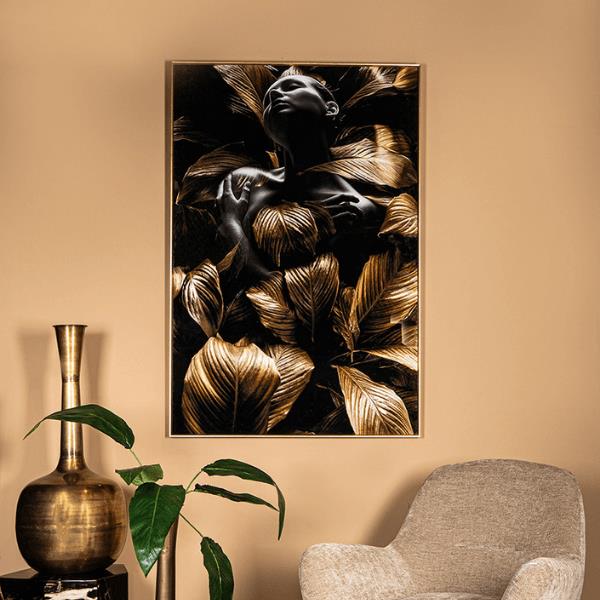 Grote foto schilderij golden leaves huis en inrichting woningdecoratie