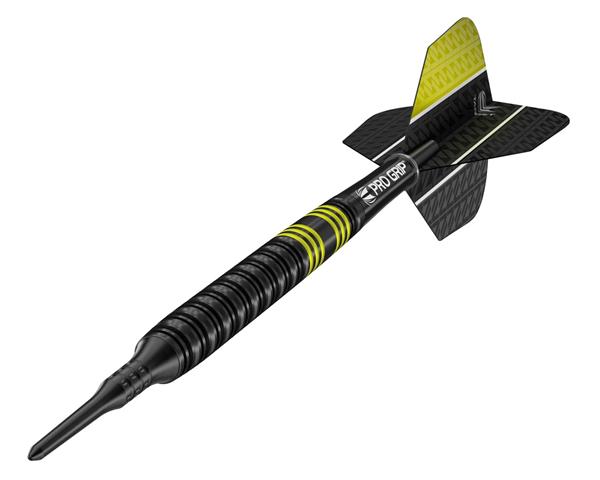 Grote foto softtip target vapor8 black yellow 80 softtip target vapor8 black yellow 80 sport en fitness darts