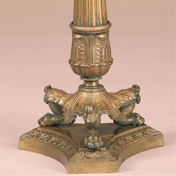 Grote foto antieke kandelaren stel van 2 bronze franse kandelaren charles dix op klauwpoten ca 1810 no.9008 antiek en kunst overige in antiek gebruiksvoorwerpen