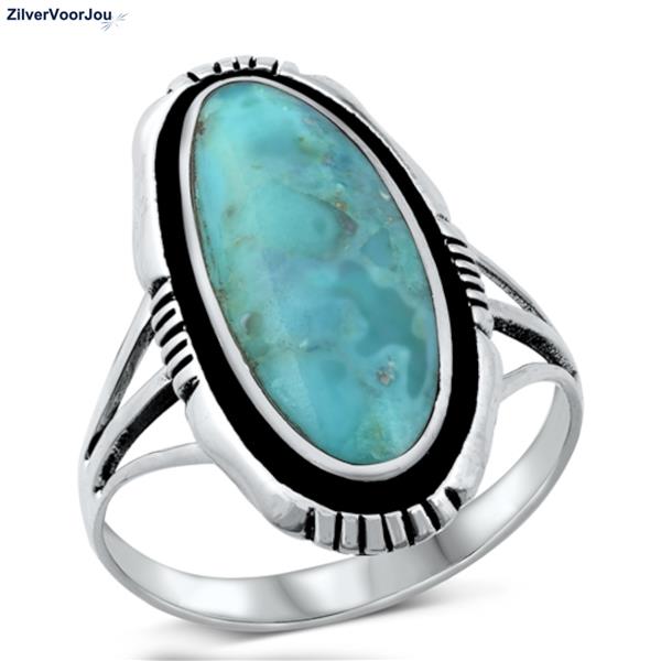 Grote foto zilveren turquoise ring sieraden tassen en uiterlijk ringen voor haar