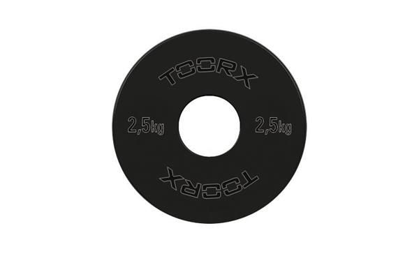 Grote foto toorx fitness micro halterschijven 50 mm zwart staal 2kg sport en fitness fitness
