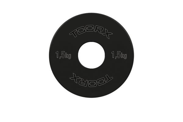 Grote foto toorx fitness micro halterschijven 50 mm zwart staal 2kg sport en fitness fitness