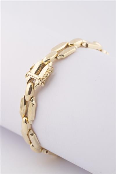 Grote foto gouden schakelarmband kleding dames sieraden