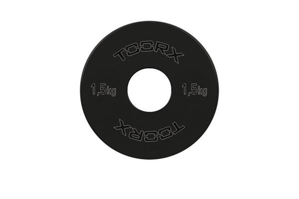 Grote foto toorx fitness micro halterschijven 50 mm zwart staal 2kg sport en fitness fitness