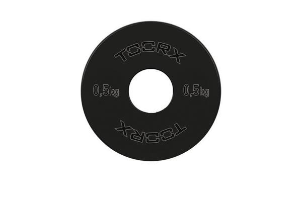 Grote foto toorx fitness micro halterschijven 50 mm zwart staal 2kg sport en fitness fitness