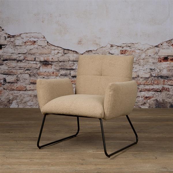 Grote foto teddy fauteuil dante lichtbruin huis en inrichting stoelen