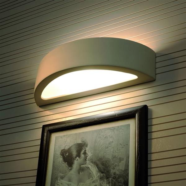 Grote foto muurlamp atena wit wandlamp keramisch met glas e27 ip20 230v huis en inrichting overige
