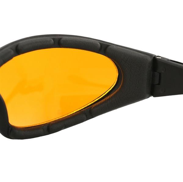 Grote foto bobster gxr mat zwarte zonnebril amber motoren kleding