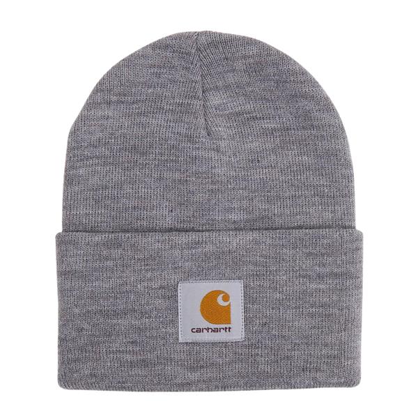 Grote foto carhartt wip acrylic knit muts bruin motoren kleding