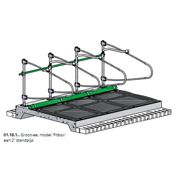 Grote foto ligbox fitbox 228 228 cm aan 2 standpijpen dieren en toebehoren runderen