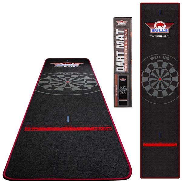 Grote foto bulls carpet dartmat black red 300x65 bulls carpet dartmat black red 300x65 sport en fitness darts