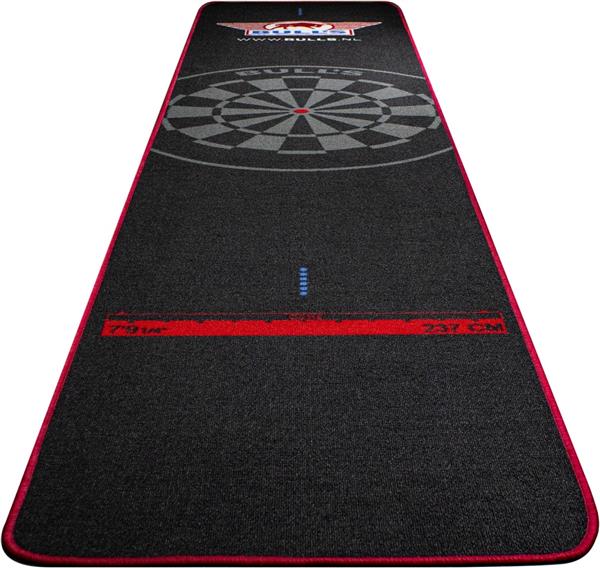 Grote foto bulls carpet dartmat black red 300x65 bulls carpet dartmat black red 300x65 sport en fitness darts
