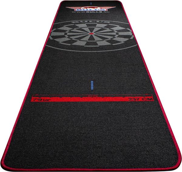 Grote foto bulls carpet dartmat black red 300x65 bulls carpet dartmat black red 300x65 sport en fitness darts
