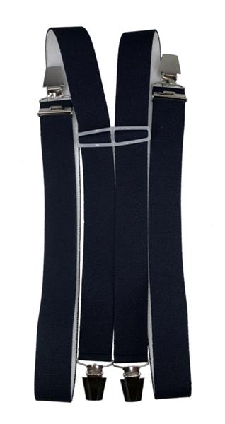 Grote foto donkerblauwe bretels met 4 extra sterke clips kleding dames riemen