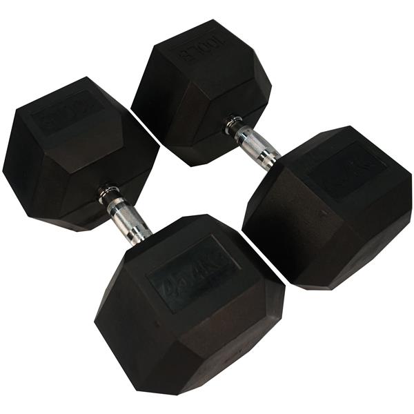 Grote foto torque usa rubber hexagon dumbbell per stuk 47.5 kg sport en fitness fitness