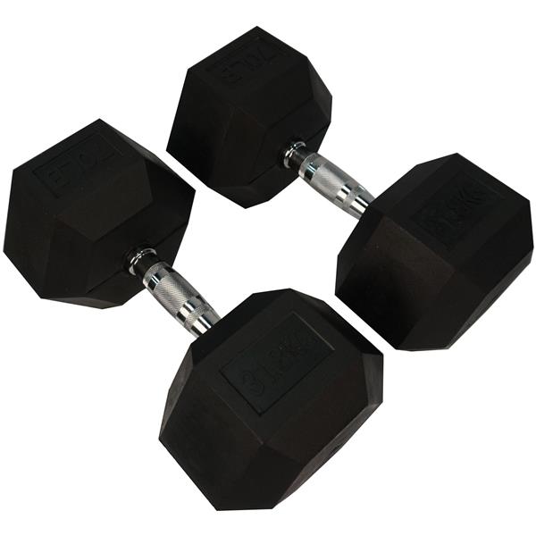 Grote foto torque usa rubber hexagon dumbbell per stuk 47.5 kg sport en fitness fitness