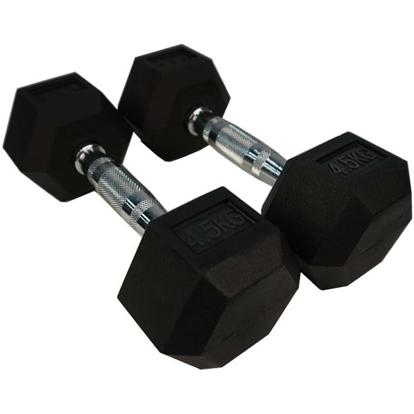 Grote foto torque usa rubber hexagon dumbbell per stuk 47.5 kg sport en fitness fitness