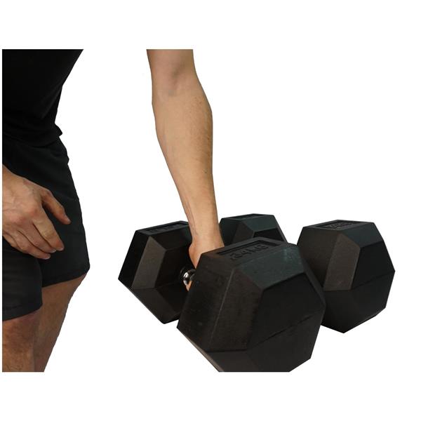 Grote foto torque usa rubber hexagon dumbbell per stuk 47.5 kg sport en fitness fitness