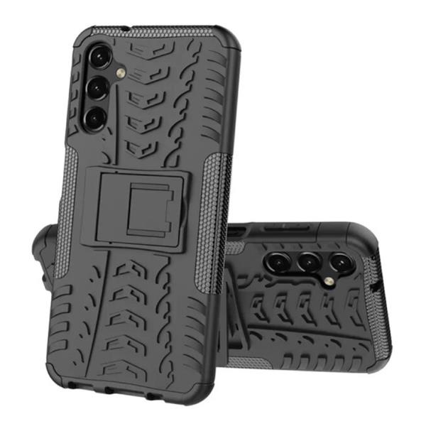 Grote foto samsung galaxy a04s hoesje met kickstand shockproof cover case zwart telecommunicatie mobieltjes