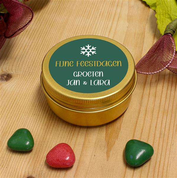 Grote foto klein kerstcadeautje goud diversen kerst