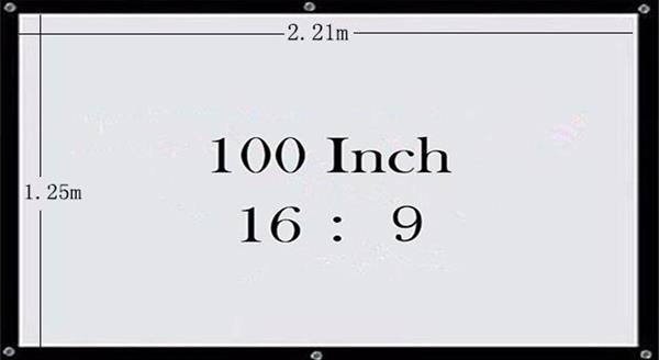 Grote foto 100 inch beamer projectie scherm beamerscherm projectiescherm oprolbaar audio tv en foto videoprojectoren
