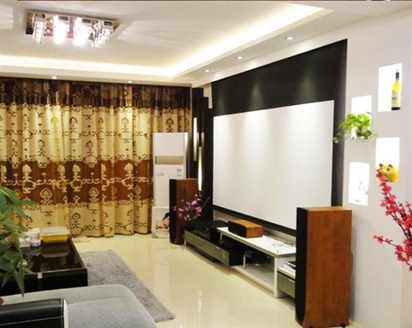 Grote foto 100 inch beamer projectie scherm beamerscherm projectiescherm oprolbaar audio tv en foto videoprojectoren