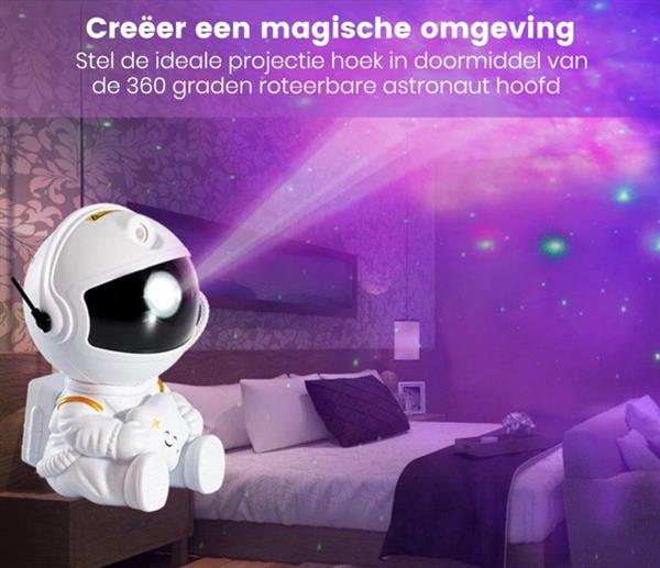 Grote foto astronaut nachtlamp sterrenhemel lamp projector sterren hemel huis en inrichting woningdecoratie