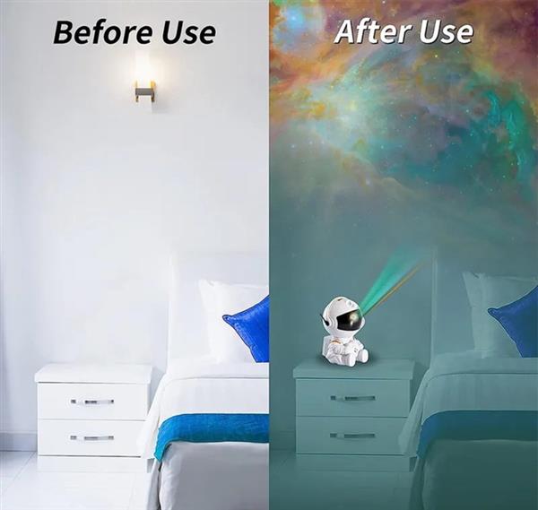 Grote foto astronaut nachtlamp sterrenhemel lamp projector sterren led huis en inrichting woningdecoratie
