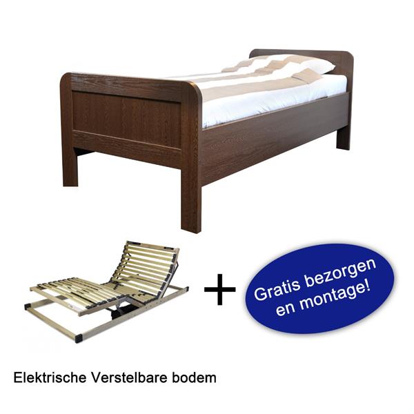 Grote foto seniorenbed john met elektrische bodem 90x200 walnoot bk beds antiek en kunst stoelen en banken