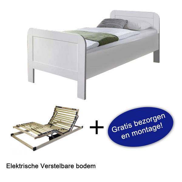 Grote foto seniorenbed john met elektrische bodem 90x200 wit bk beds antiek en kunst stoelen en banken