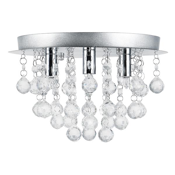 Grote foto plafondlamp trio met kristallen 20x 28 cm chroom 3xg9 huis en inrichting plafondlampen