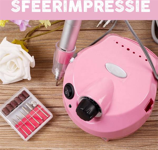 Grote foto elektrische nagel vijl frees nagelfrees freesmachine pro 250 delig roze beauty en gezondheid lichaamsverzorging