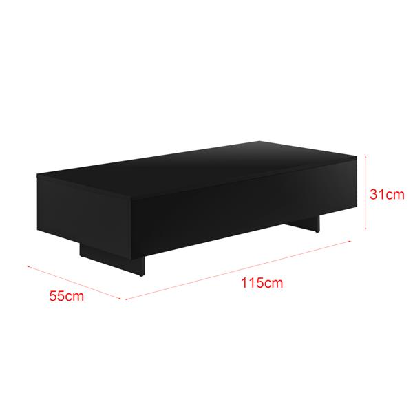Grote foto salontafel braunschweig 115x55x31 cm zwart hoogglans huis en inrichting eettafels