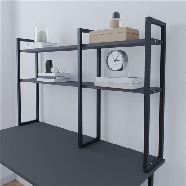 Grote foto en.casa bureau organizer ask y 120x20x74 cm antraciet en zwart huis en inrichting overige