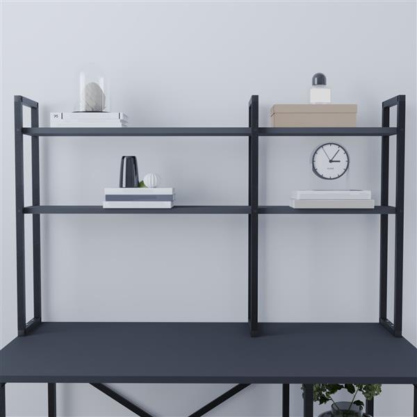 Grote foto en.casa bureau organizer ask y 120x20x74 cm antraciet en zwart huis en inrichting overige