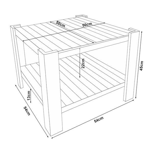 Grote foto en.casa salontafel malax 45x54x54 cm houtkleurig huis en inrichting eettafels