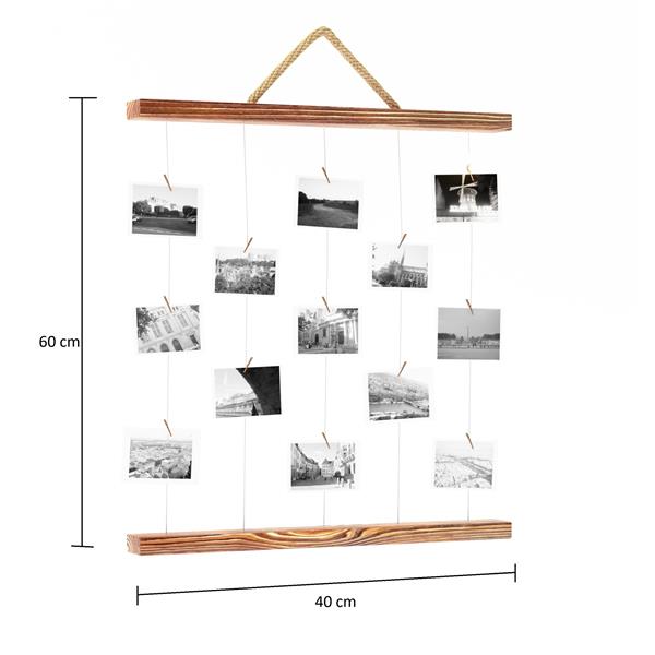 Grote foto en.casa fotolijst hangend muhos 60x40 cm houtkleurig donker huis en inrichting woningdecoratie