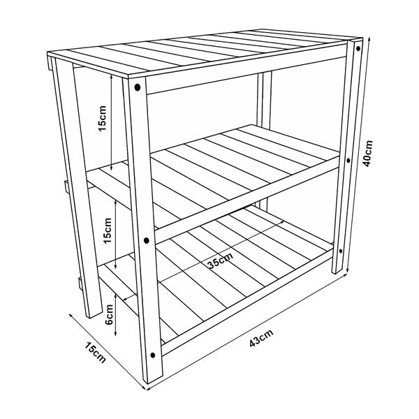 Grote foto en.casa keukenkast organizer multia 40x43x15 cm houtkleurig huis en inrichting keukenbenodigdheden