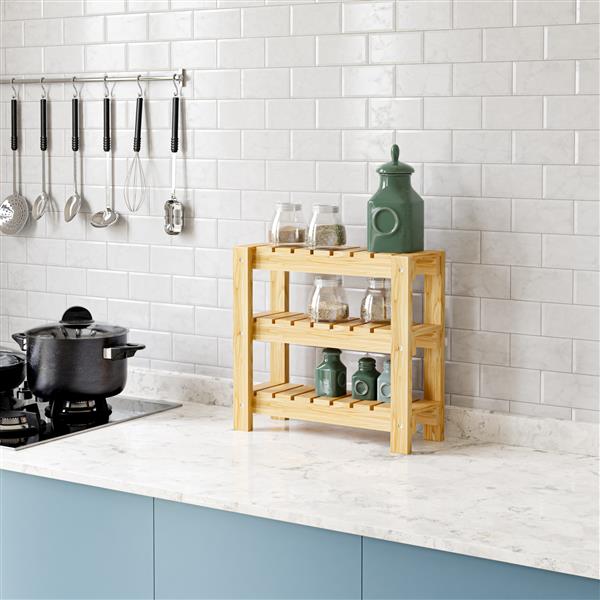 Grote foto en.casa keukenkast organizer multia 40x43x15 cm houtkleurig huis en inrichting keukenbenodigdheden